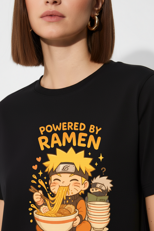 ramen addiction luxury graphic t-shirt black – The Not So Famous
