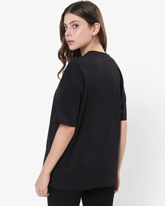 Women's Latte Meow Ment Logo Graphic Printed Classic Fit T-shirt