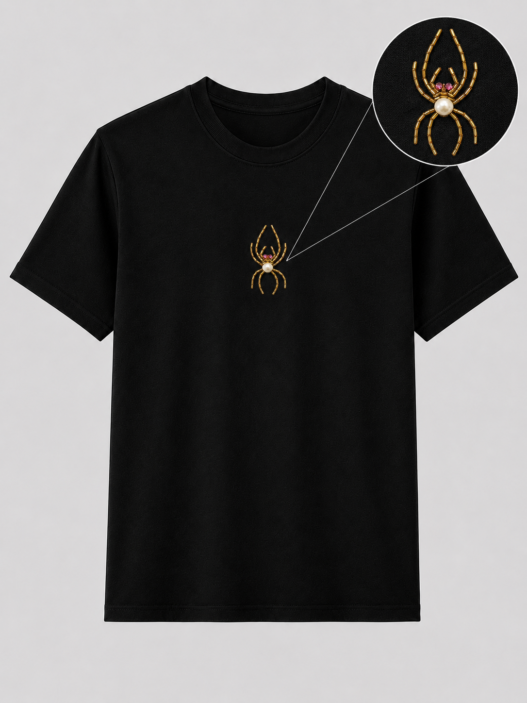 Arachne Pearl  Black Tee