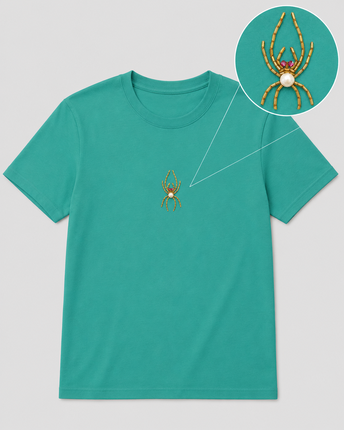 Arachne Pearl Teal Tee