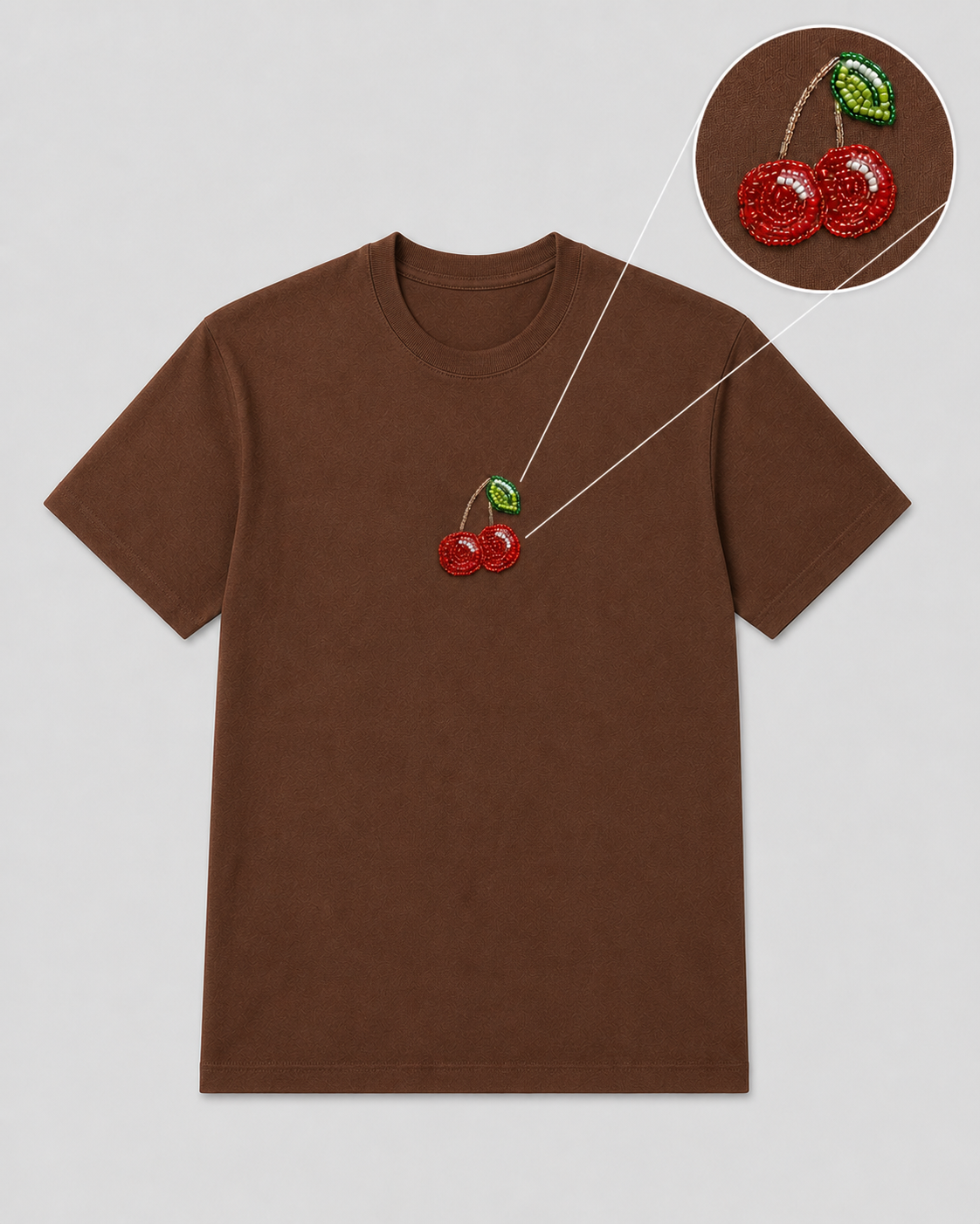 Cerise Pearl Chocolate Brown Tee