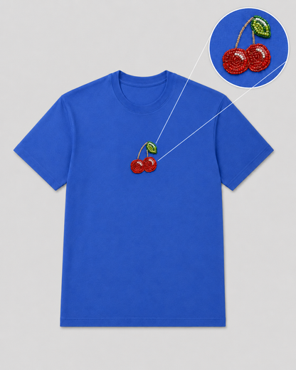 Cerise Pearl RoyalBlue Tee