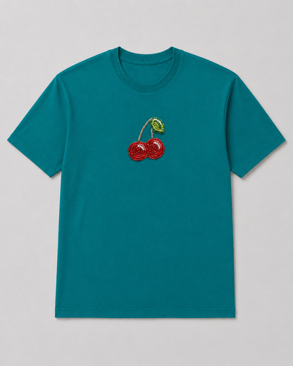 Cerise Pearl Teal Tee