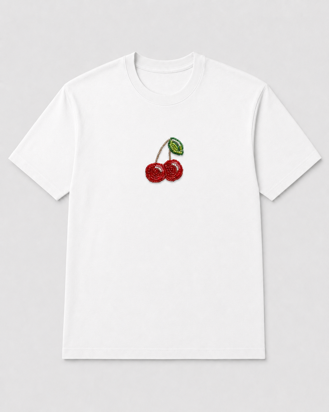 Cerise Pearl White Tee
