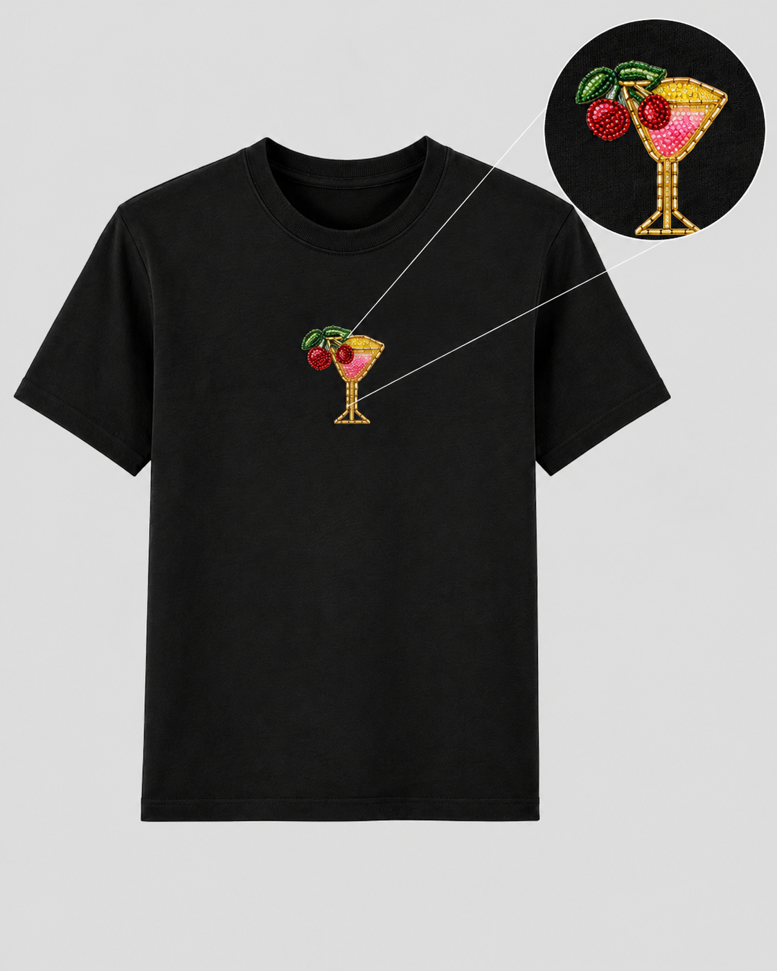 Cherry on Top Black Tee