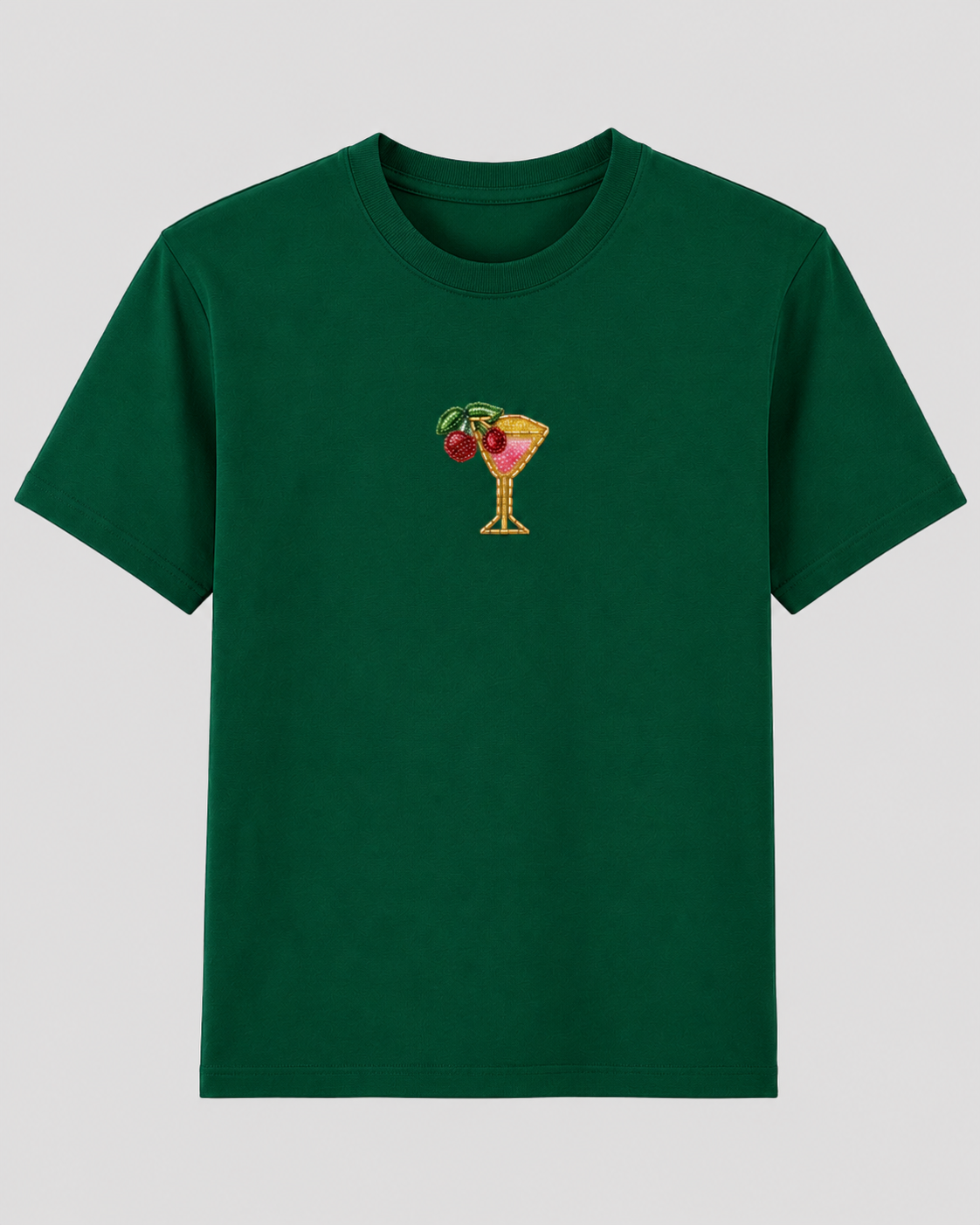 Cherry on Top Bottle Green Tee