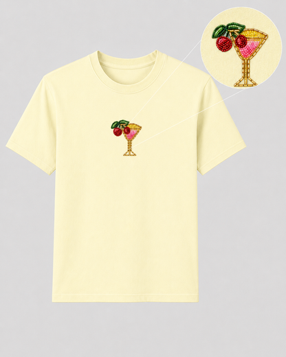 Cherry on Top Cream Tee