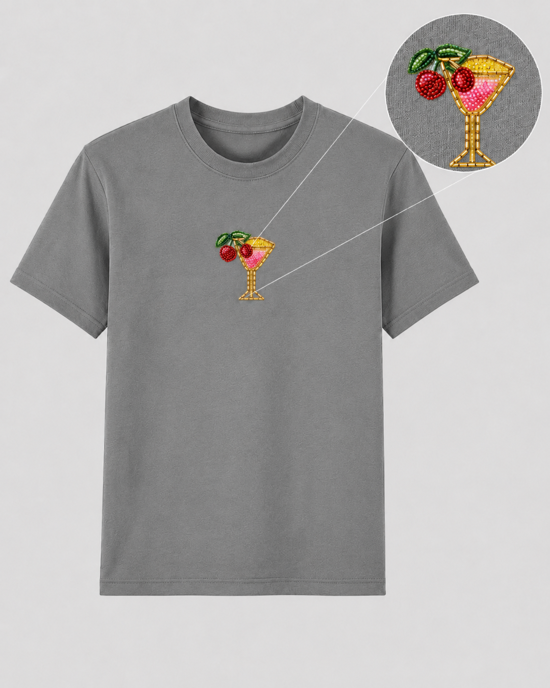Cherry on Top Grey Tee