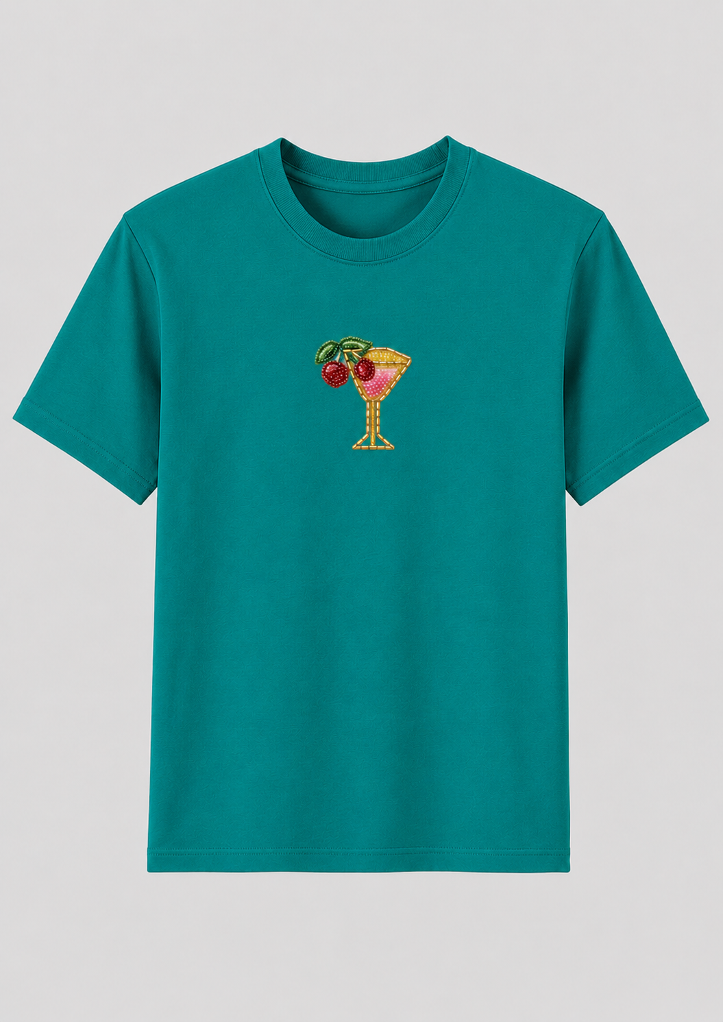 Cherry on Top Teal Tee