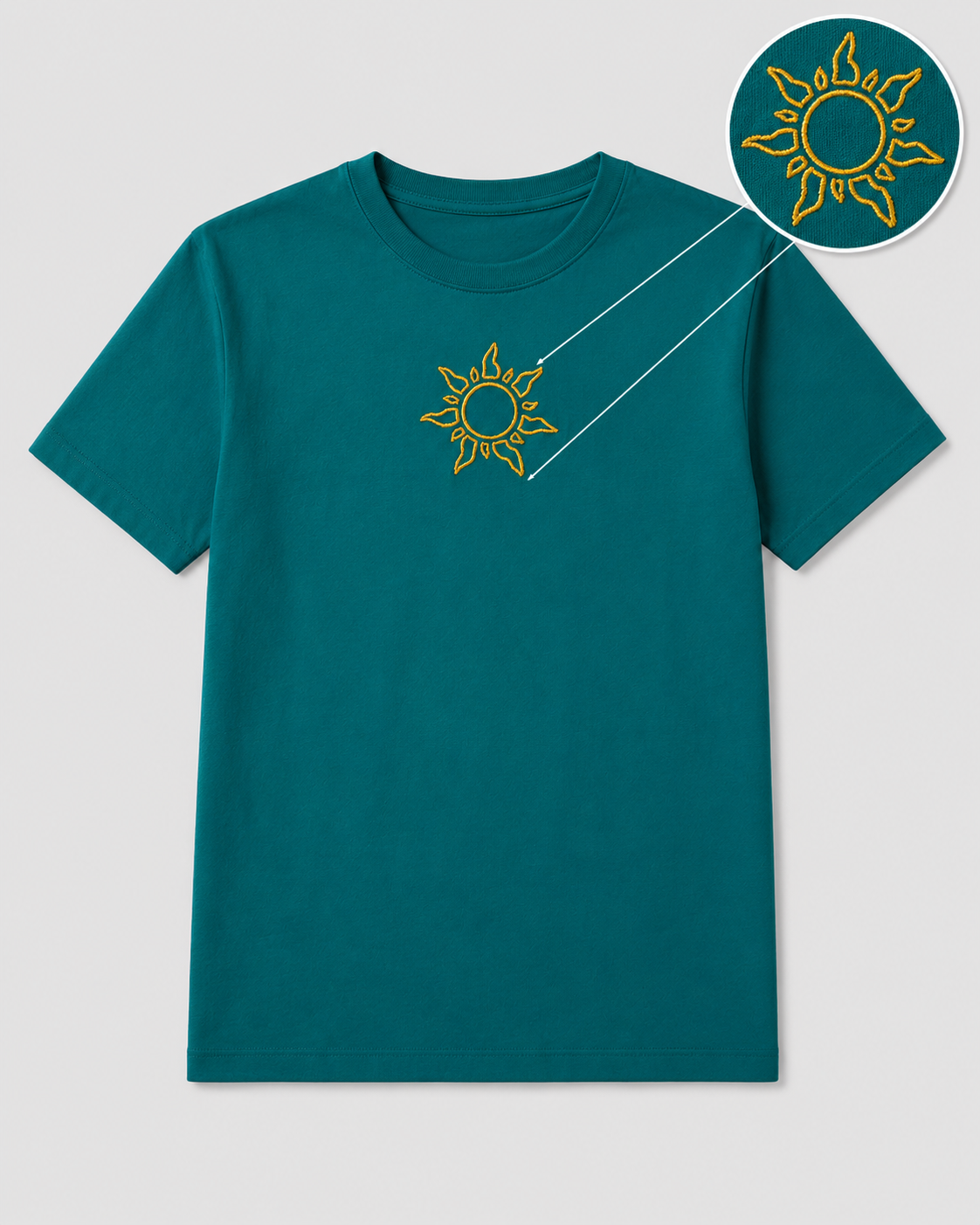 Embryo of Light Teal Tee