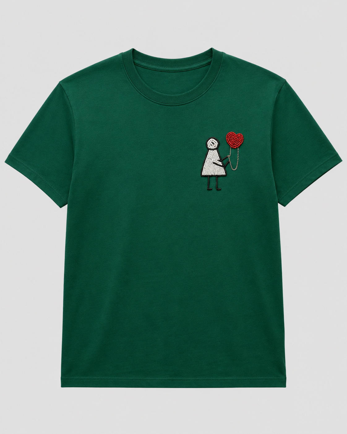 Hold My Heart Tee Bottle Green