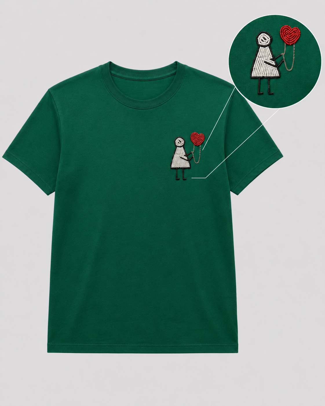 Hold My Heart Tee Bottle Green