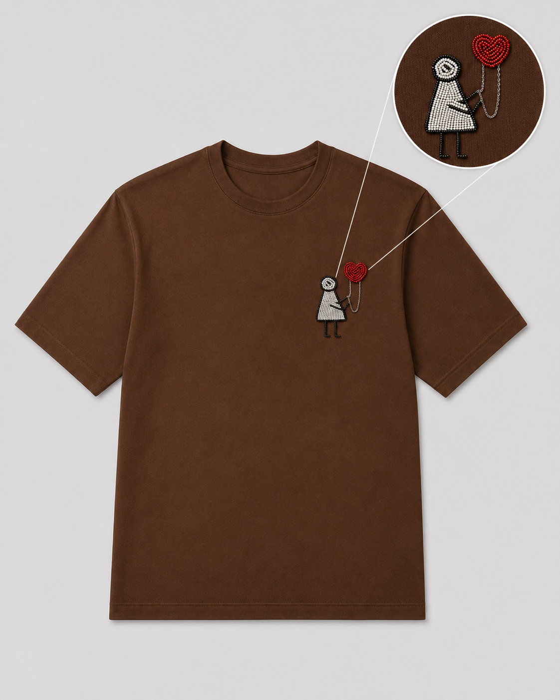 Hold My Heart Tee Brown Highlight