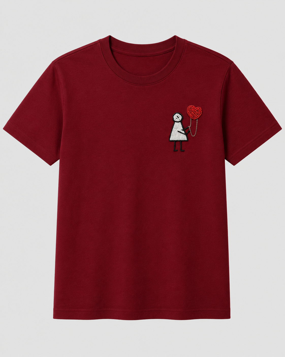 Hold My Heart Tee Maroon