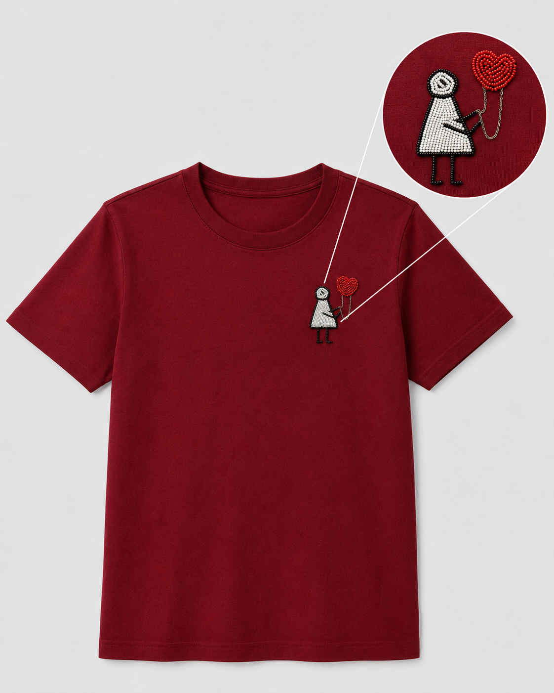 Hold My Heart Tee Maroon