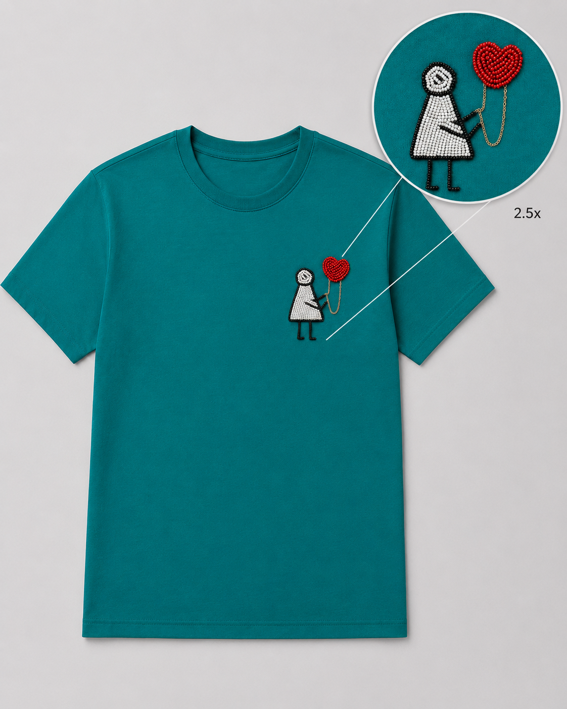 Hold My Heart Tee Teal