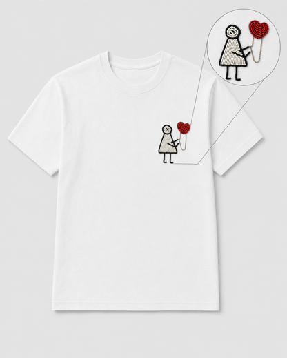 Hold My Heart Tee White