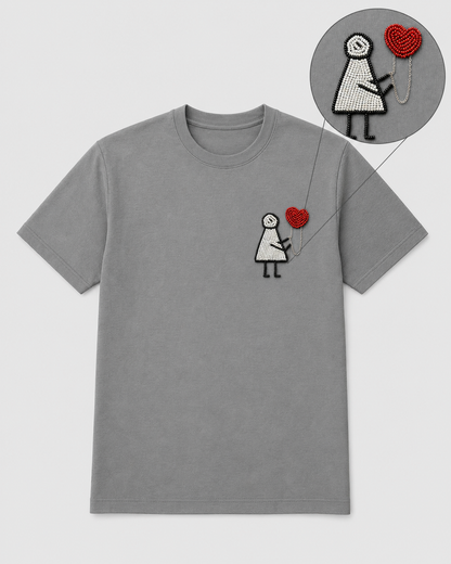 Hold My Heart Tee grey