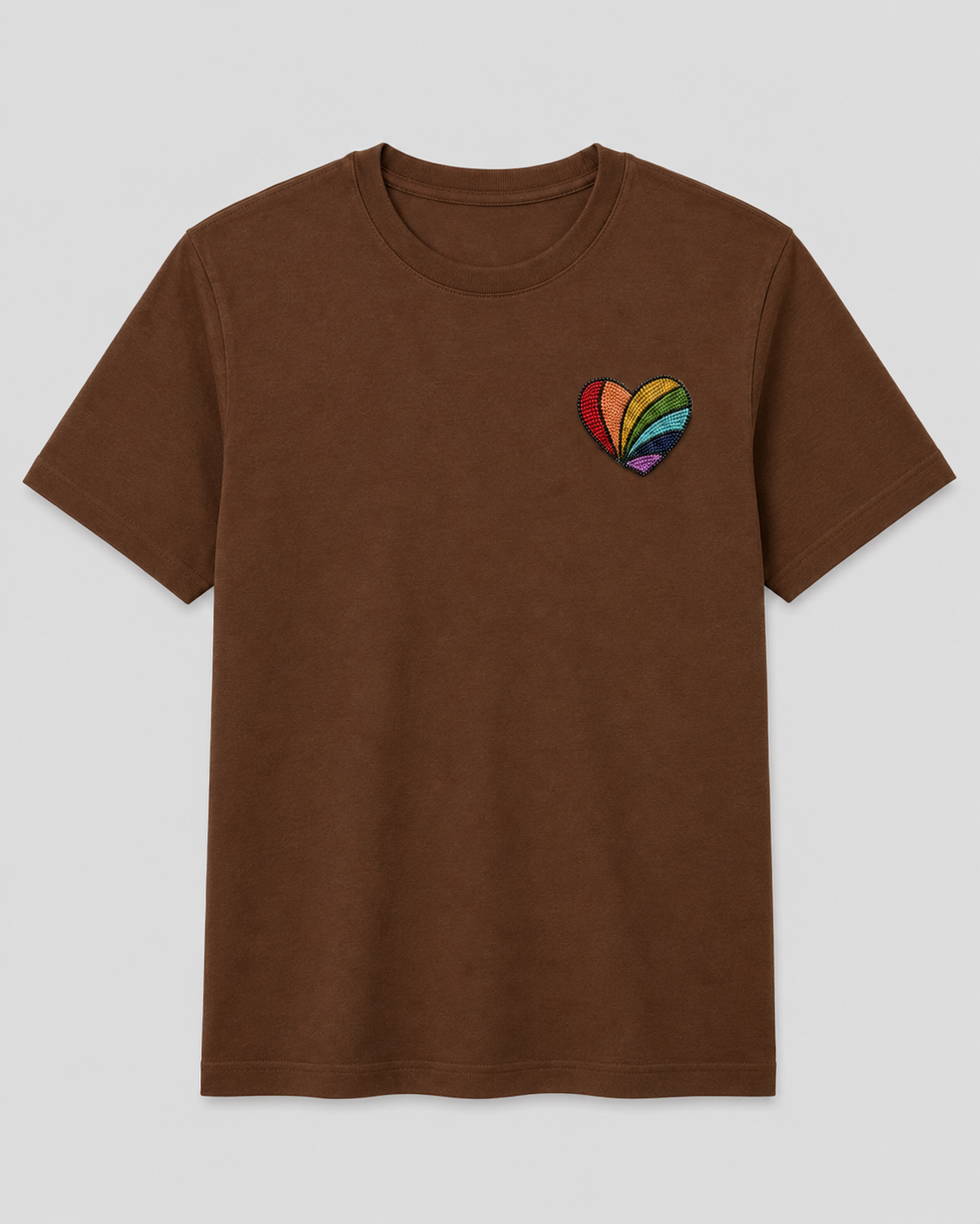 Rainbow heart Brown