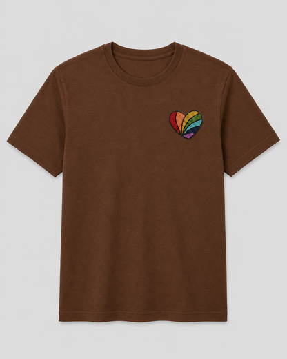 Rainbow heart Brown