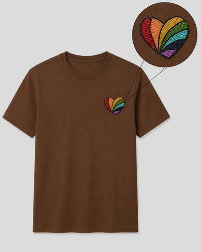 Rainbow Heart Brown